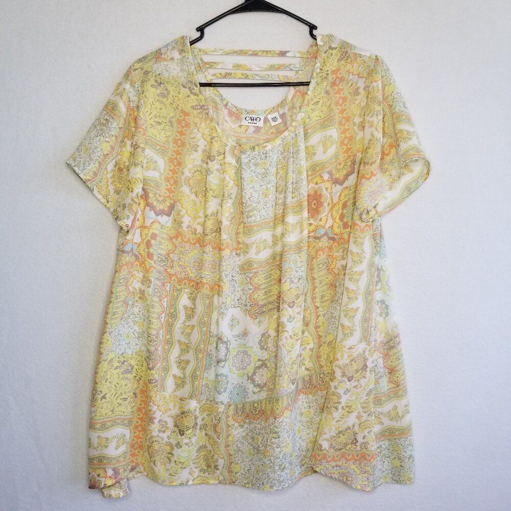 Cato Women's Blouse Plus Yellow 14/16W